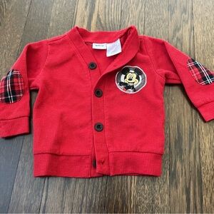 Disney Mickey Mouse Red Sweater Vintage Toddler Size 18m
